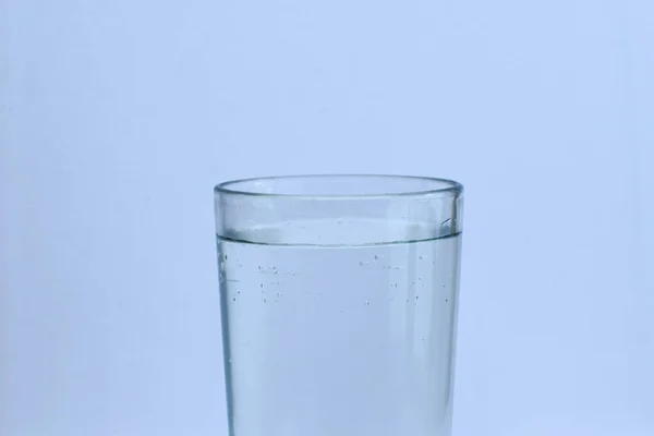 Close Image Glass Fresh Pure Water Representing Connection Human Health — Stock Photo, Image