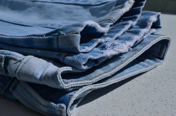 Primer Plano Costura Precisa Jeans Mostrando Calidad Durabilidad Del Producto —  Fotos de Stock