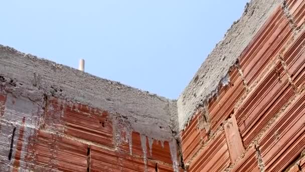 Mettez Évidence Les Blocs Argile Témoins Tradition Dans Construction Prêts — Video