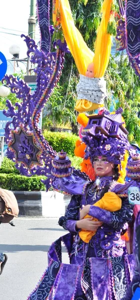 Banjarmasin Kalimantan Sud Indonésie Octobre 2022 Dayak Mode Sasirangan Joués — Photo