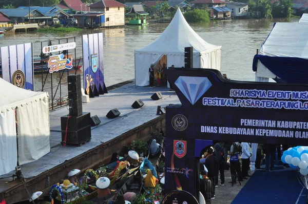 Martapura Banjar Regency Ekim 2022 Lok Baintan Yüzen Piyasa Festivali — Stok fotoğraf