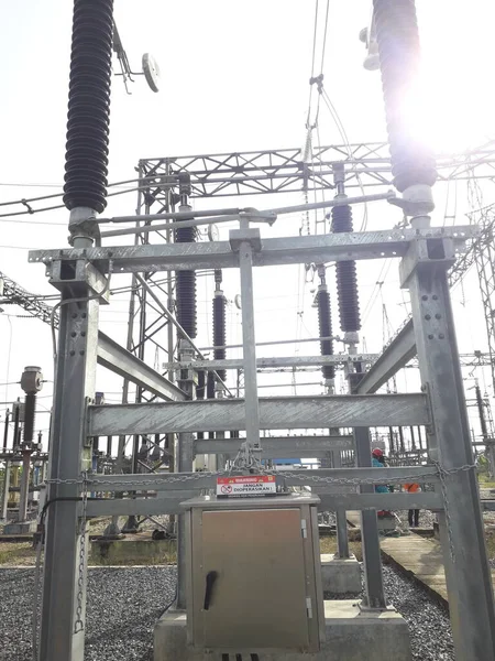 Disconnecting Switch High Voltage Substation Switching Device Used Provide Safe — Stock Photo, Image