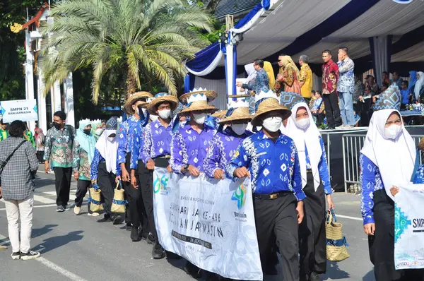 Banjarmasin Endonezya Ekim 2022 2022 Sasirangan Festivali Nin Heyecanıyla Banjarmasin — Stok fotoğraf