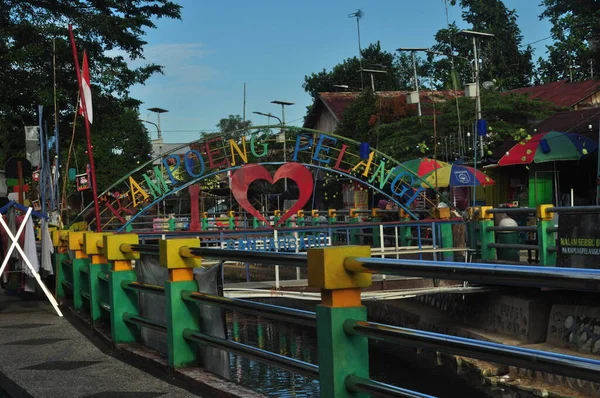 Banjarmasin Indonésia Novembro 2022 Coloridas Casas Arco Íris Kampung Pelangi — Fotografia de Stock