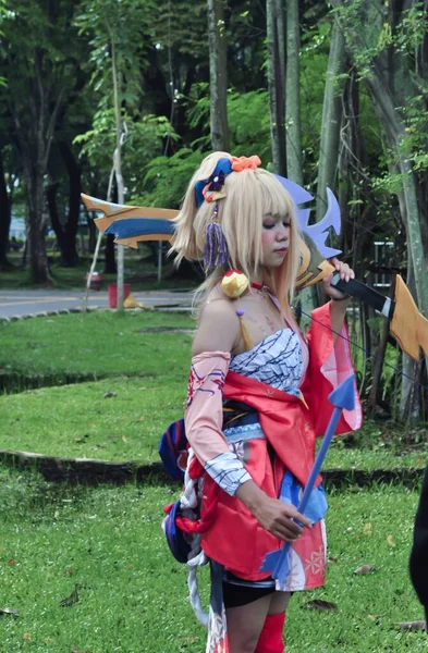 Jakarta Indonesia October 2022 Cosplayer Girl Dressed Character Fantasy Video — Zdjęcie stockowe