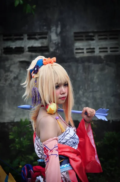 Τζακάρτα Ινδονησία Οκτωβρίου 2022 Cosplayer Κορίτσι Ντυμένη Χαρακτήρα Από Φανταστικό — Φωτογραφία Αρχείου