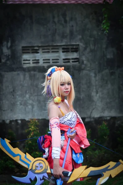 Jakarta Indonesia October 2022 Cosplayer Girl Dressed Character Fantasy Video — Stockfoto