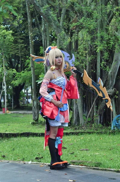 Jakarta Indonesia October 2022 Cosplayer Girl Dressed Character Fantasy Video — Stok fotoğraf