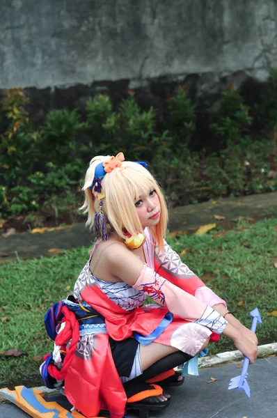 Jacarta Indonésia Outubro 2022 Cosplayer Girl Dress Character Fantasy Vídeo — Fotografia de Stock