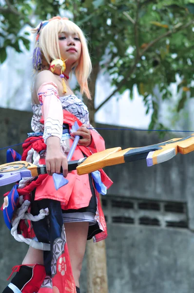 Jacarta Indonésia Outubro 2022 Cosplayer Girl Dress Character Fantasy Vídeo — Fotografia de Stock