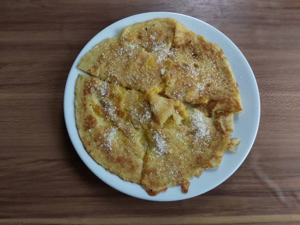 Lempeng Pisang Tradizionale Pancake Alla Banana Del Kalimantan Meridionale Indonesia — Foto Stock