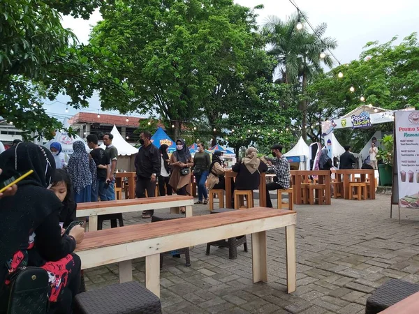 Banjarmasin Indonesia Marzo 2023 Situación Del Mercado Takjil Banjarmasin Justo — Foto de Stock
