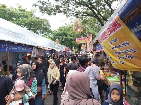 Banjarmasin Indonesia Maart 2023 Situatie Van Markt Voor Takjil Banjarmasin — Stockfoto