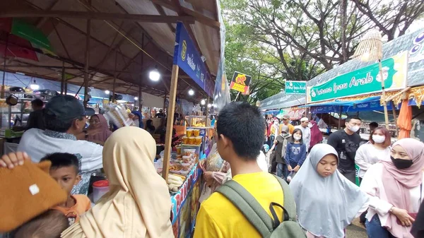 Banjarmasin Indonesia March 2023 Situasi Pasar Takjil Banjarmasin Sebelum Waktunya — Stok Foto