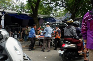 Banjarmasin - 30 Haziran 2024: Banjarmasin Sasirangan Festivali (BSF) Banjarmasin şehrinin 498. yıldönümünü kutlamak için geri döndü.