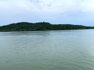 Yaz sahili manzarası. Tropik ada cenneti. Egzotik kıyılar, hindistan cevizi ağaçları, el değmemiş deniz, mavi gökyüzü. Şaşırtıcı doğa düzeni. Egzotik yolculuk geçmişi, tatil havası mükemmel duvar kağıdı.