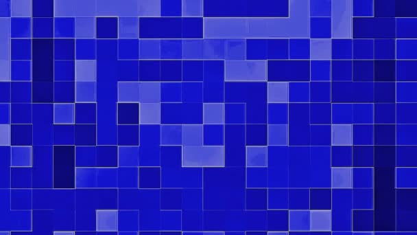 Abstrakter Hintergrund Mit Quadraten Pixel Fone Blue — Stockvideo