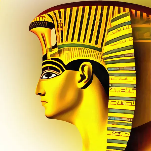 Ilustracja Egipskim Sfinksem — Zdjęcie stockowe
