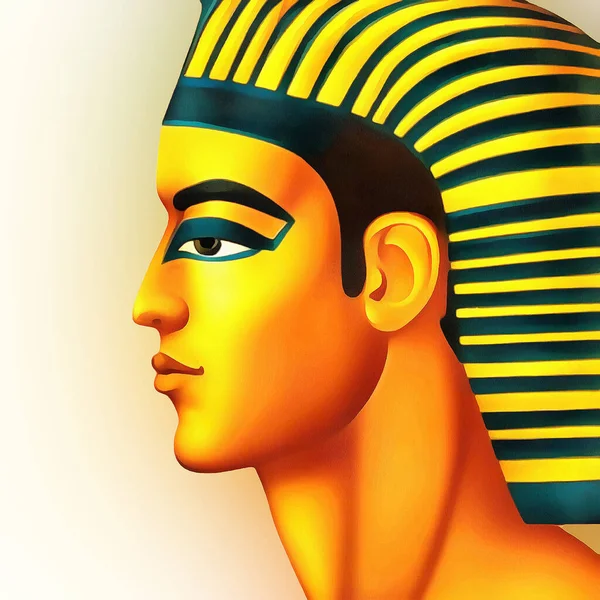 Mısır Bayraklı Sfenksin Çizimi — Stok fotoğraf