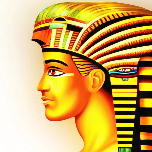 Vektor Illustration Huvudet Egyptisk Sfinx — Stockfoto