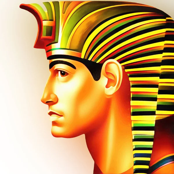 Egyptisk Gudastaty Vektor Illustration — Stockfoto