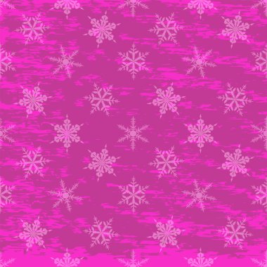 Pembe arkaplandaki kar tanelerinden oluşan kusursuz bir desen..