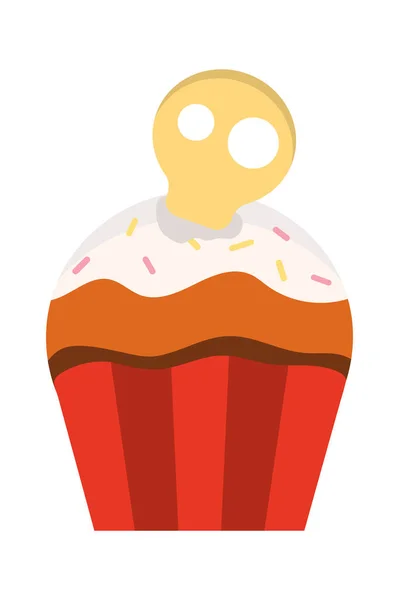 Muffin Chocolat Dessert Sucré Délicieux Cupcake Fête Anniversaire Vacances Muffin — Image vectorielle