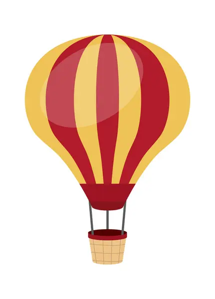 air balloon. hot air basket transportation traveling voyage. vector cartoon flat minimalistic item.