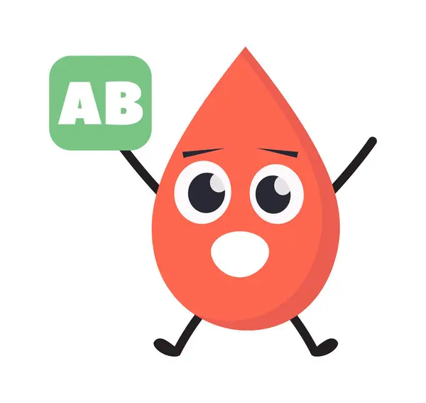 可爱的血滴 健康的红色血型卡通人物 献血者 输血献血符号 矢量漫画平庸简约流行的字符集合 矢量图形