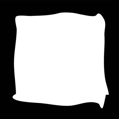 Siyah arka planda tebeşir boyasıyla boyanmış kare el yazısı. Vektör illüstrasyonu