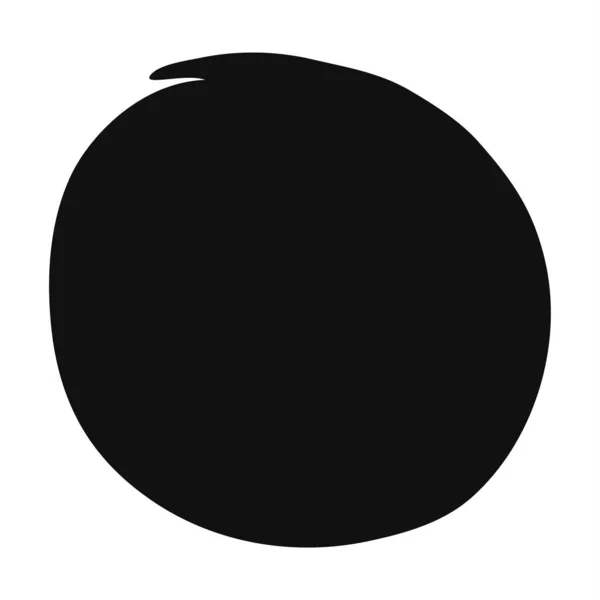 Kreis Von Hand Mit Tuschfarbe Bemalt Isoliert Auf Weißem Hintergrund — Stockvektor