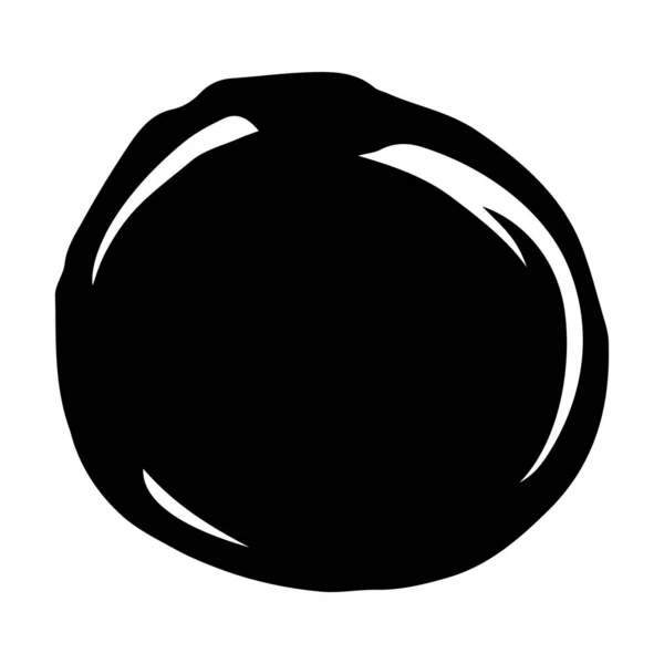 Grunge Κύκλο Χέρι Βαμμένο Χρώμα Μελάνι Απομονώνονται Λευκό Φόντο Εικονογράφηση — Διανυσματικό Αρχείο