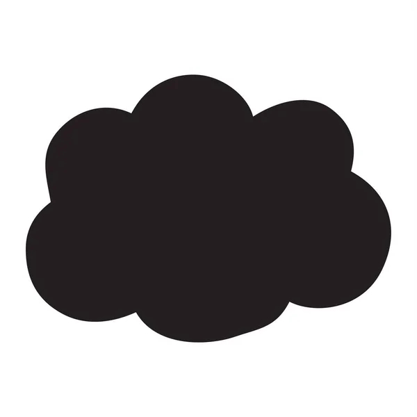 Cloud Shape Hand Painted Ink Paint Isolated White Background Vector — Stockvector