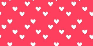 Mürekkep fırçasıyla boyanmış kusursuz kalp desenli el. Klasik biçim fayanslı vektör çizimi