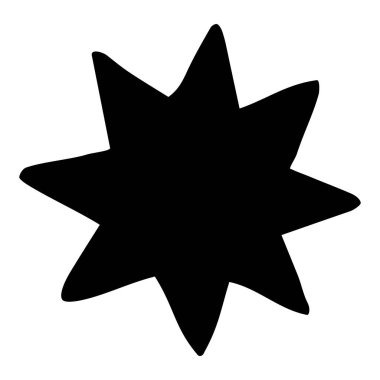 El çizimi güneş, mürekkep fırçasıyla boyanmış, beyaz arka planda izole edilmiş. Vektör illüstrasyonu.