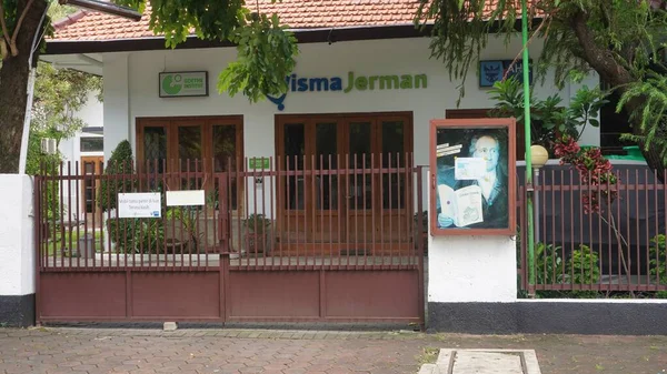 Surabaya, East Java, Indonesia - February, 2023 : German house is a worldwide unique cooperation represents the interests of Germany in the region of East Java       