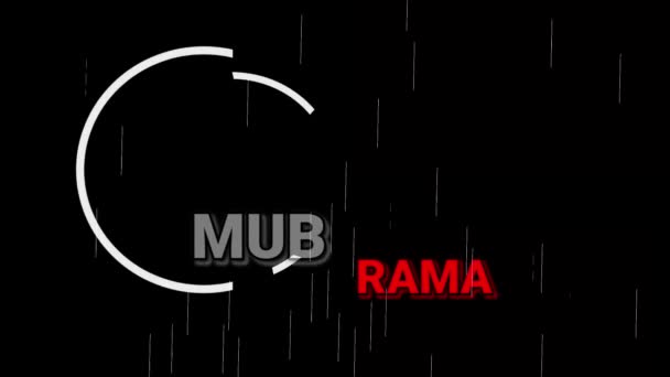 Colorful Gradient Animated Letter Word Eid Fitr Mubarak Islamic Symbol — Video Stock