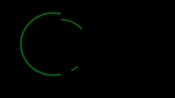 Барвистий Градієнт Анімована Ілюстрація Ісламський Символ Місяць Півмісяць Зірки Чорному — стокове відео