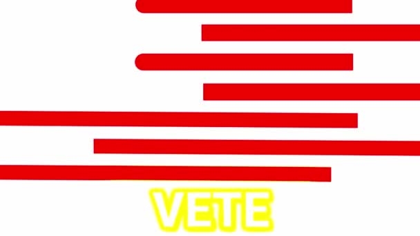 Иллюстрация Дня Ветерана Флагом Соединенных Штатов Америки Мигающими Звездами — стоковое видео