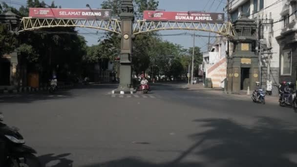 Traffic Ampel Street Surabaya Indonesia — 图库视频影像