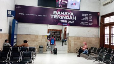 Old Gubeng Train Station Waiting Room, in Surabaya, east Java, Indonesia