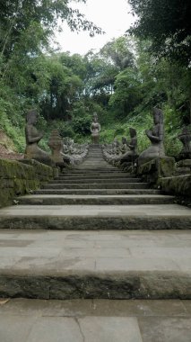 Stone Stairways, Patikalar. Lembah Tumpang, Malang, Doğu Java, Endonezya 'da. 17 Ocak 2023