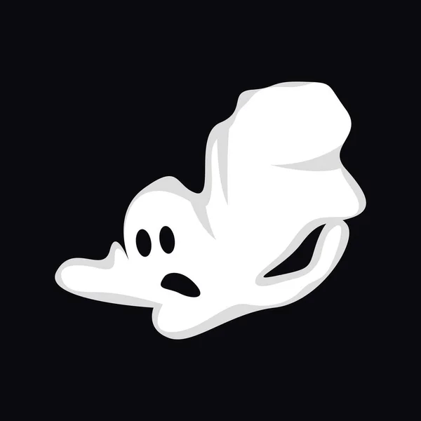 Logotipo Fantasma Ilustração Vetor Fantasma Halloween Modelo Festa Halloween — Vetor de Stock