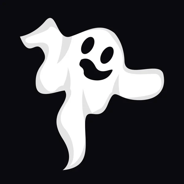 Logotipo Fantasma Ilustração Vetor Fantasma Halloween Modelo Festa Halloween —  Vetores de Stock