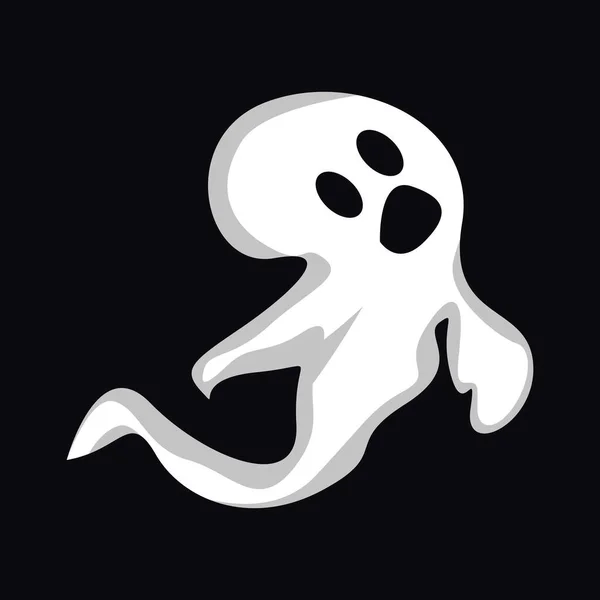 Hayalet Logosu Cadılar Bayramı Hayalet Vektörü Llüstrasyonu Cadılar Bayramı Parti — Stok Vektör