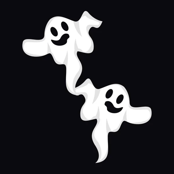 Logotipo Fantasma Ilustração Vetor Fantasma Halloween Modelo Festa Halloween —  Vetores de Stock