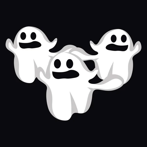 Hayalet Logosu Cadılar Bayramı Hayalet Vektörü Llüstrasyonu Cadılar Bayramı Parti — Stok Vektör