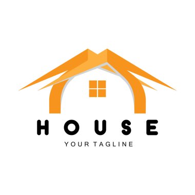 Ev Tasarımı Logosu, İnşaat Logosu, Emlak ve İnşaat Şirketi Simgesi