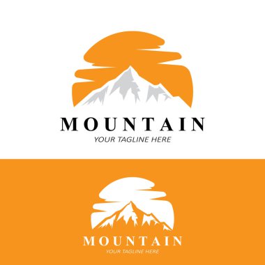 Mountain Logo Design, Vector Place For Nature Lovers Hiker