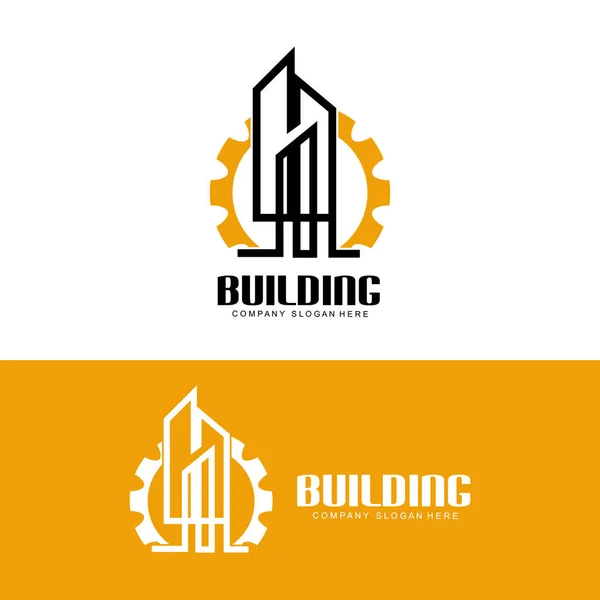 Logotipo Projeto Home Logotipo Edifício Ícone Empresa Propriedade Construção —  Vetores de Stock